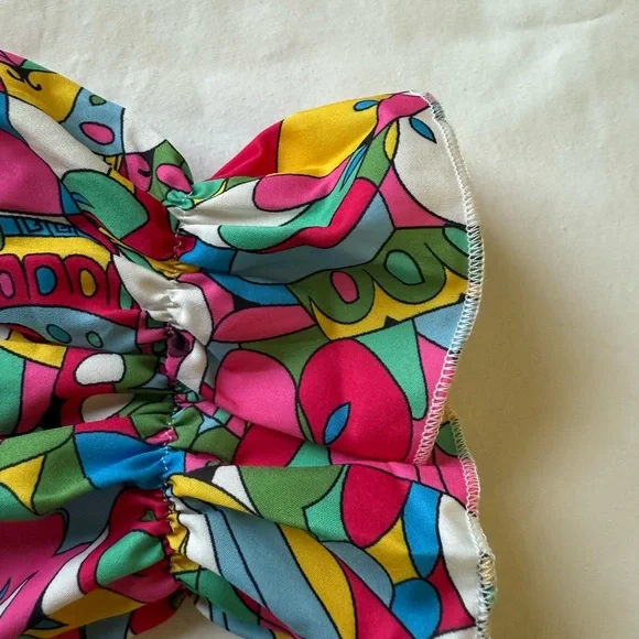 The Sixties are Back! Colorful Floral Shirt Dress - Picture 9 of 12